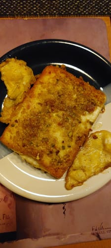 Customer photo review of Ready-to-Fry Greek Saganaki – Crispy Cheese Slices, 6 × 100g (600g)