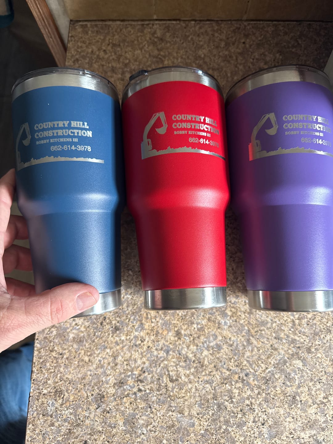 Customer photo review of **Volume Pricing Special** Custom Engraved Wholesale Tumbler 20 Units MINIMUM