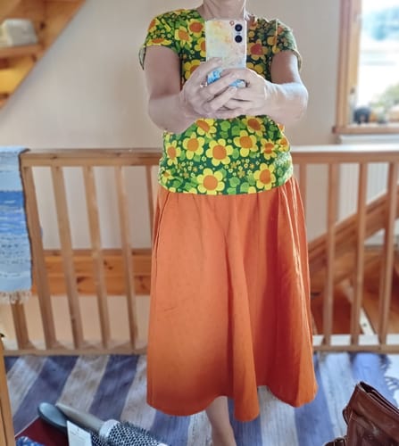 Customer photo review of Kjol muslin senapsgul