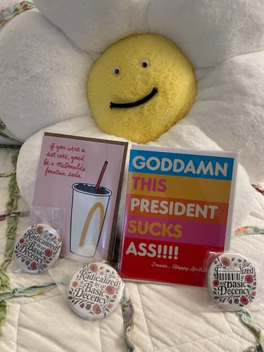 Customer photo review of Goddamn This President Sucks Ass!!! I Mean....Happy Birthday Card