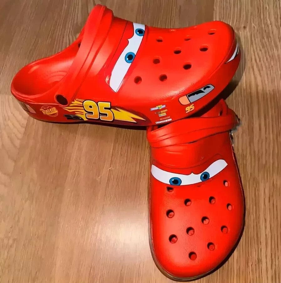 Customer photo review of Lightning McQueen Crocs – Red