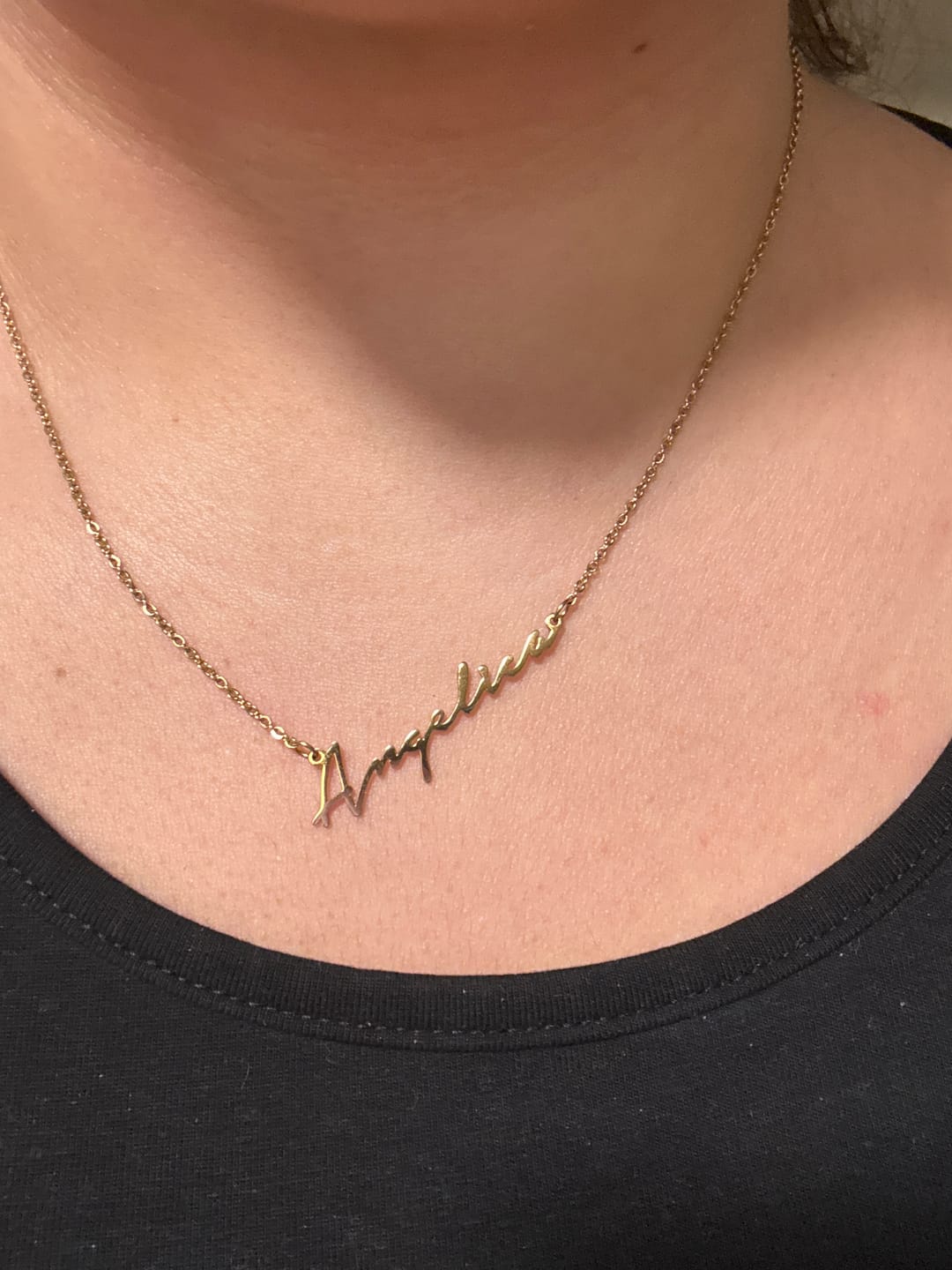 Customer photo review of Signature Namenskette | 18K vergoldet