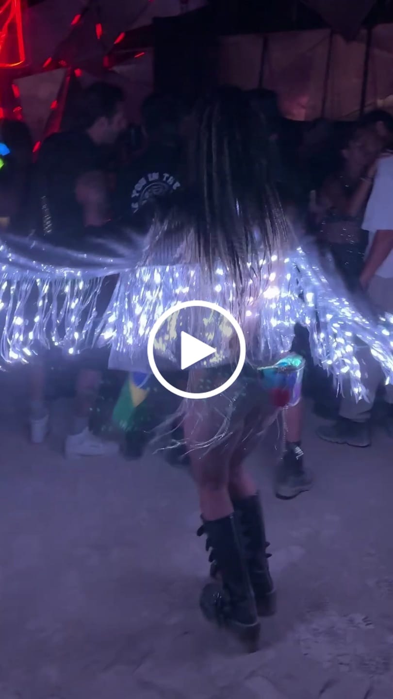 Customer video review of LED Fringe Sequin Jacket