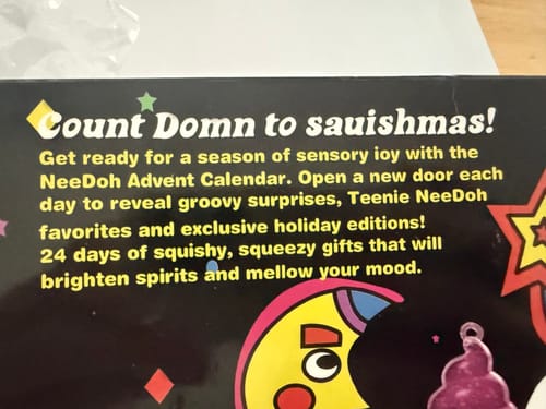 Customer photo review of NeeDoh Squishmas 2025 Advent Calendar
