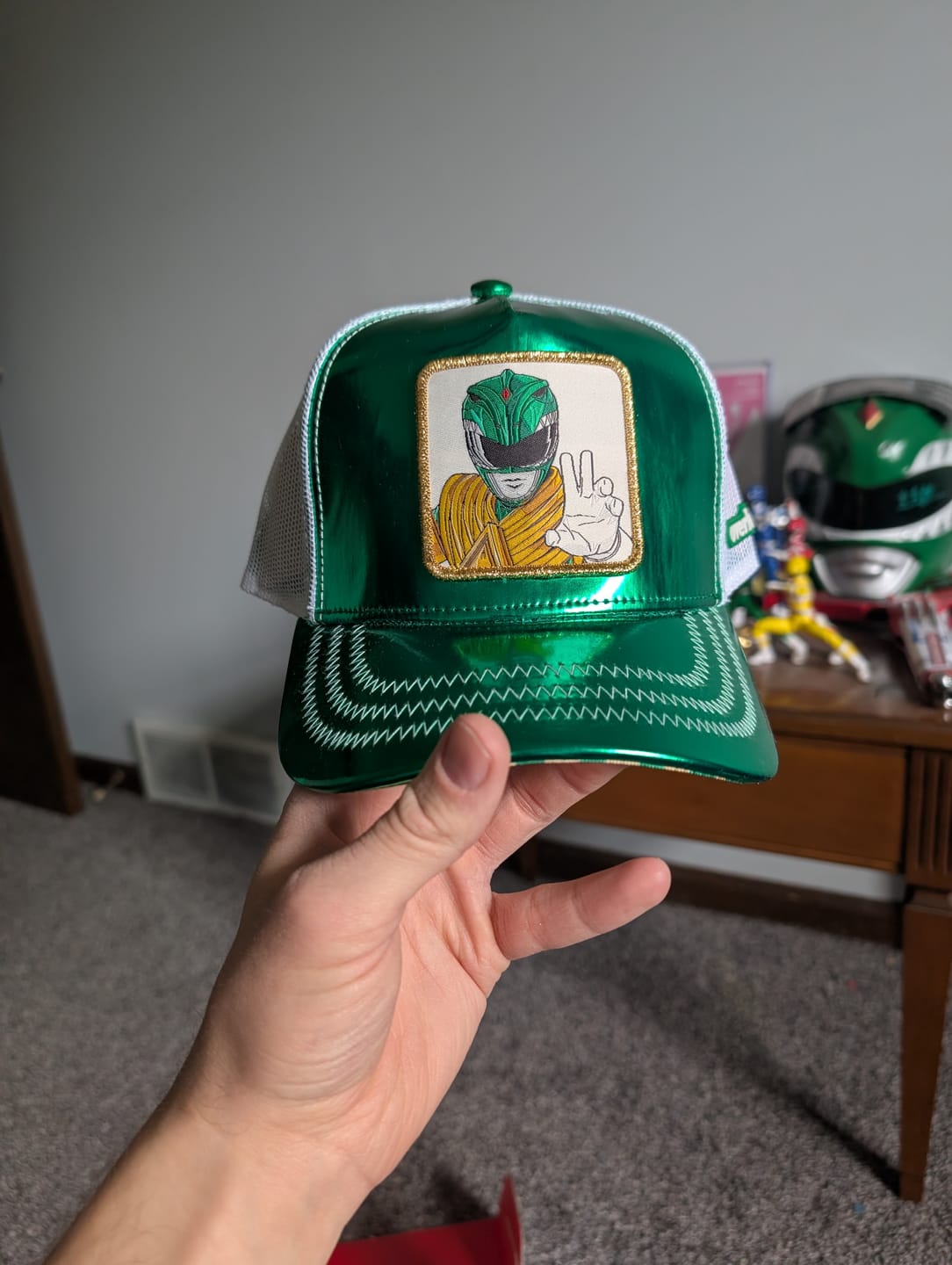 Customer photo review of OVERLORD X Power Rangers: Green Ranger Trucker Cap