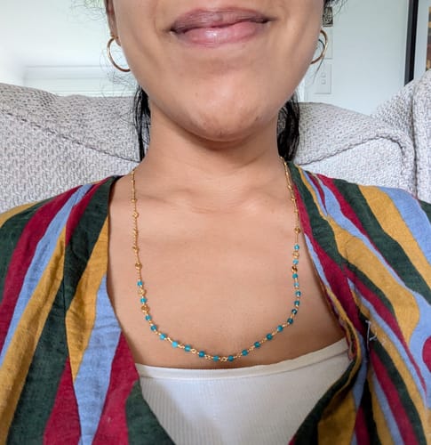 Customer photo review of BLUE GROTTO ANTIQUE NECKLACE