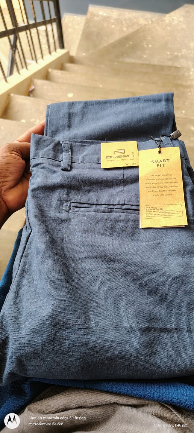 Customer photo review of Kansas - Blue Trouser For Men | Ariser