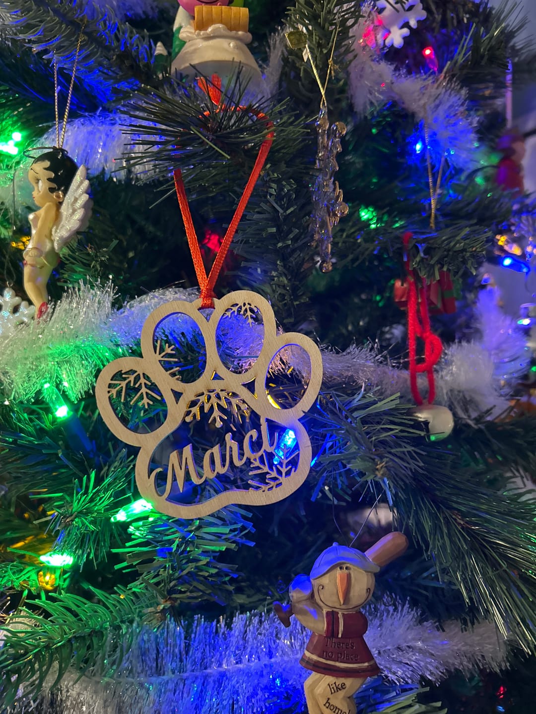 Customer photo review of Personalized Pet Christmas Ornament