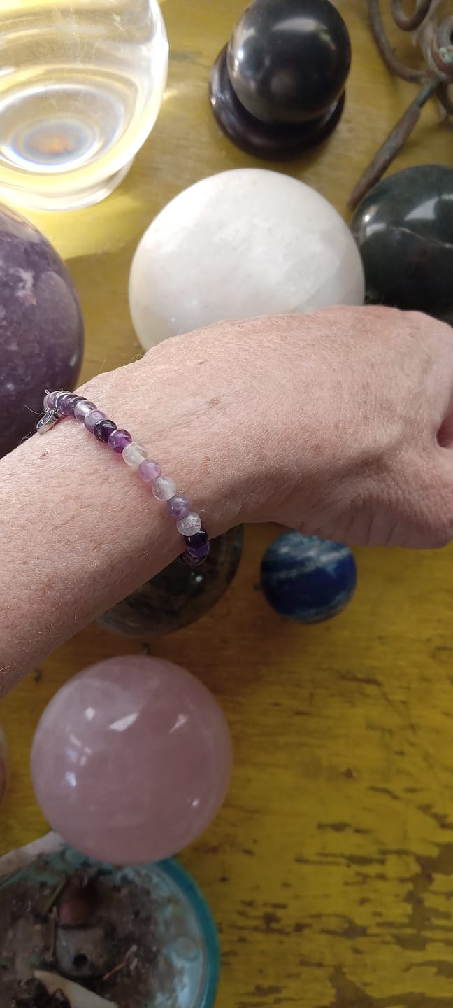 Customer photo review of Purple Fluorite Bracelet Mini