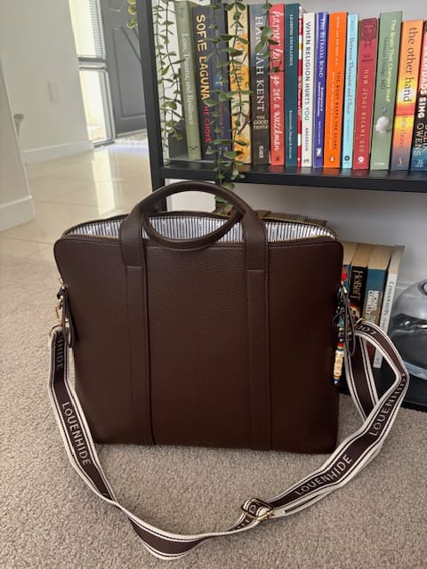 Customer photo review of Rhodes Laptop Bag - Chocolate