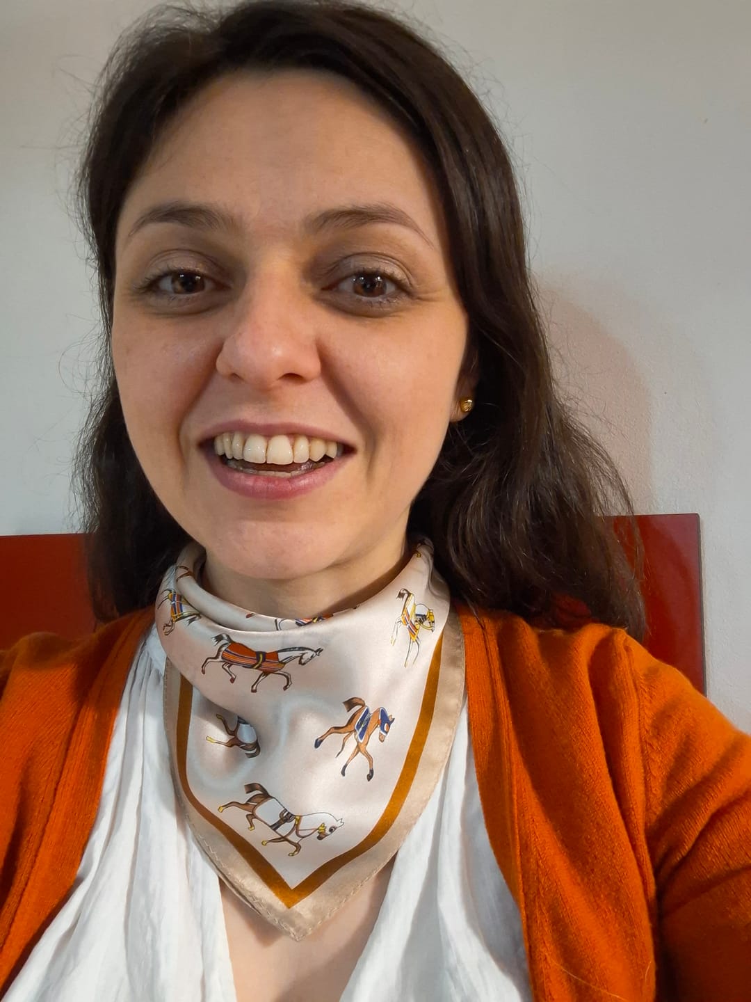 Customer photo review of Fortuna Foulard (100% Seta - 53cm)