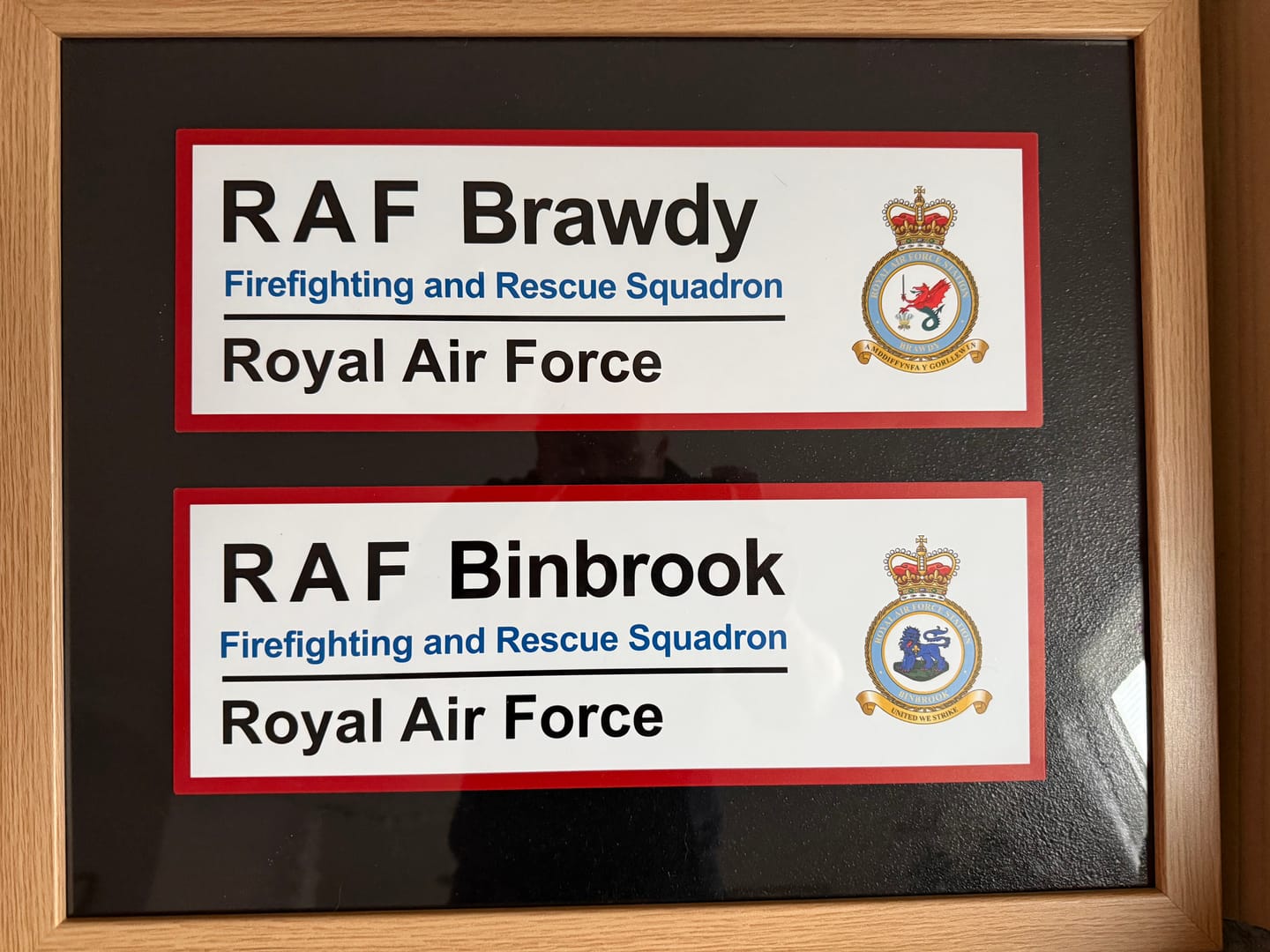 Customer photo review of RAF Station Wall Sign