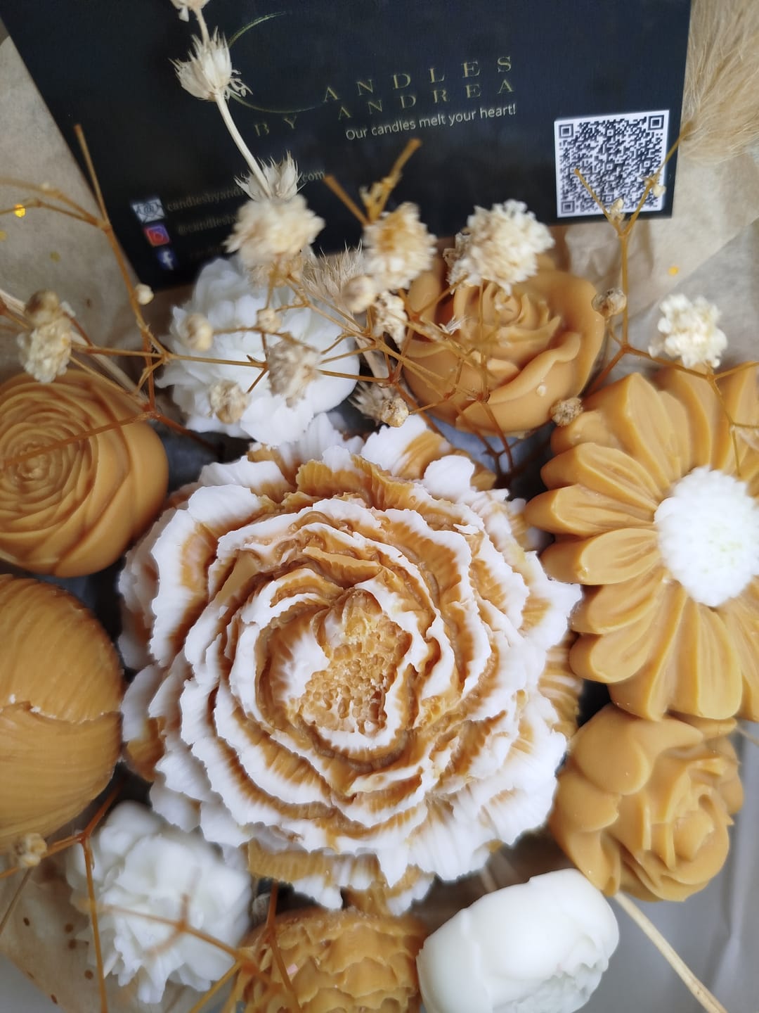 Customer photo review of Colorante líquido para velas MARFIL