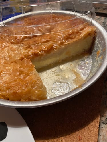 Customer photo review of Traditional Galaktoboureko – Custard Phyllo Pie (approx. 1200g)