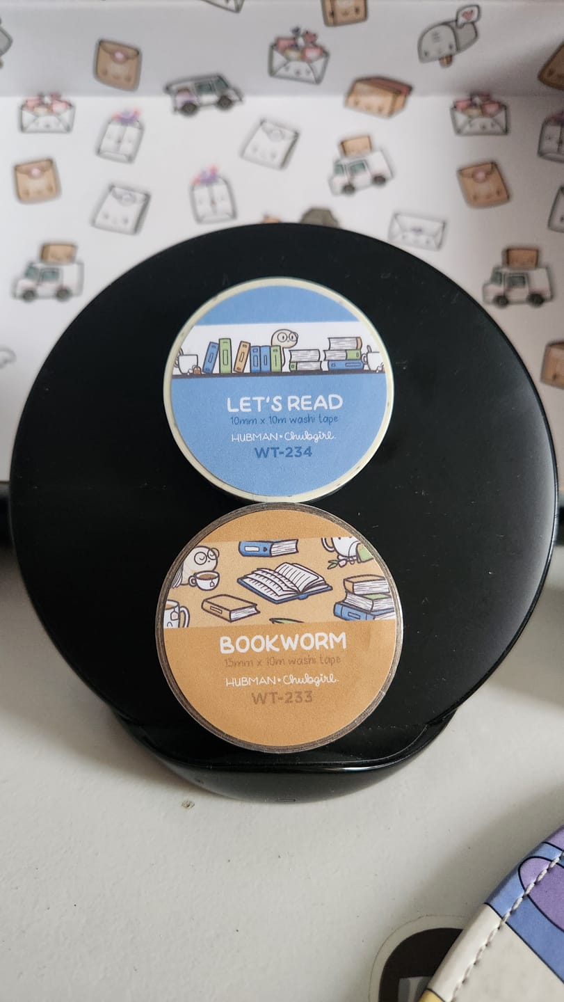 Customer photo review of Cozy Bookworm Washi Tapes (Set of 2)