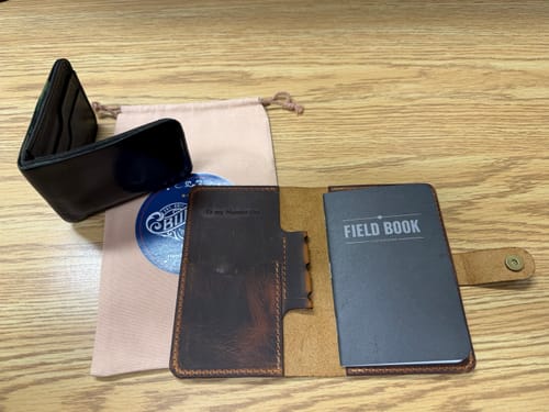 Customer photo review of Leather Field Notes Cover -  Walnut Brown