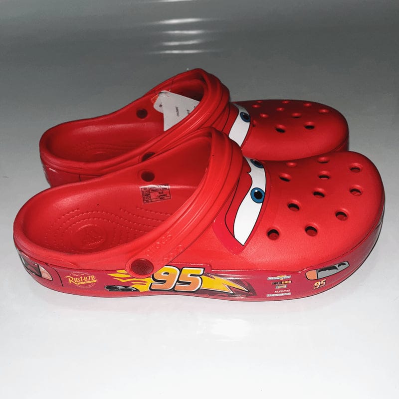 Customer photo review of Lightning McQueen Crocs – Red