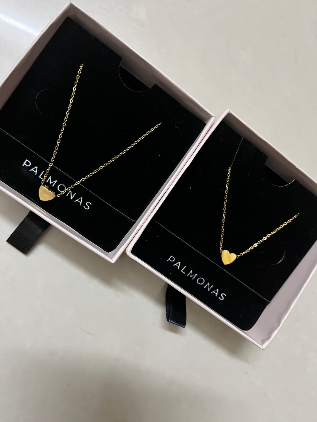 Customer photo review of Paris Heart Necklace