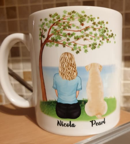 Customer photo review of Girl & Dogs - Life is better with a dog Personalised Mug