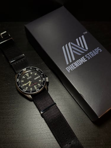 Customer photo review of Black Nylon Watch Strap