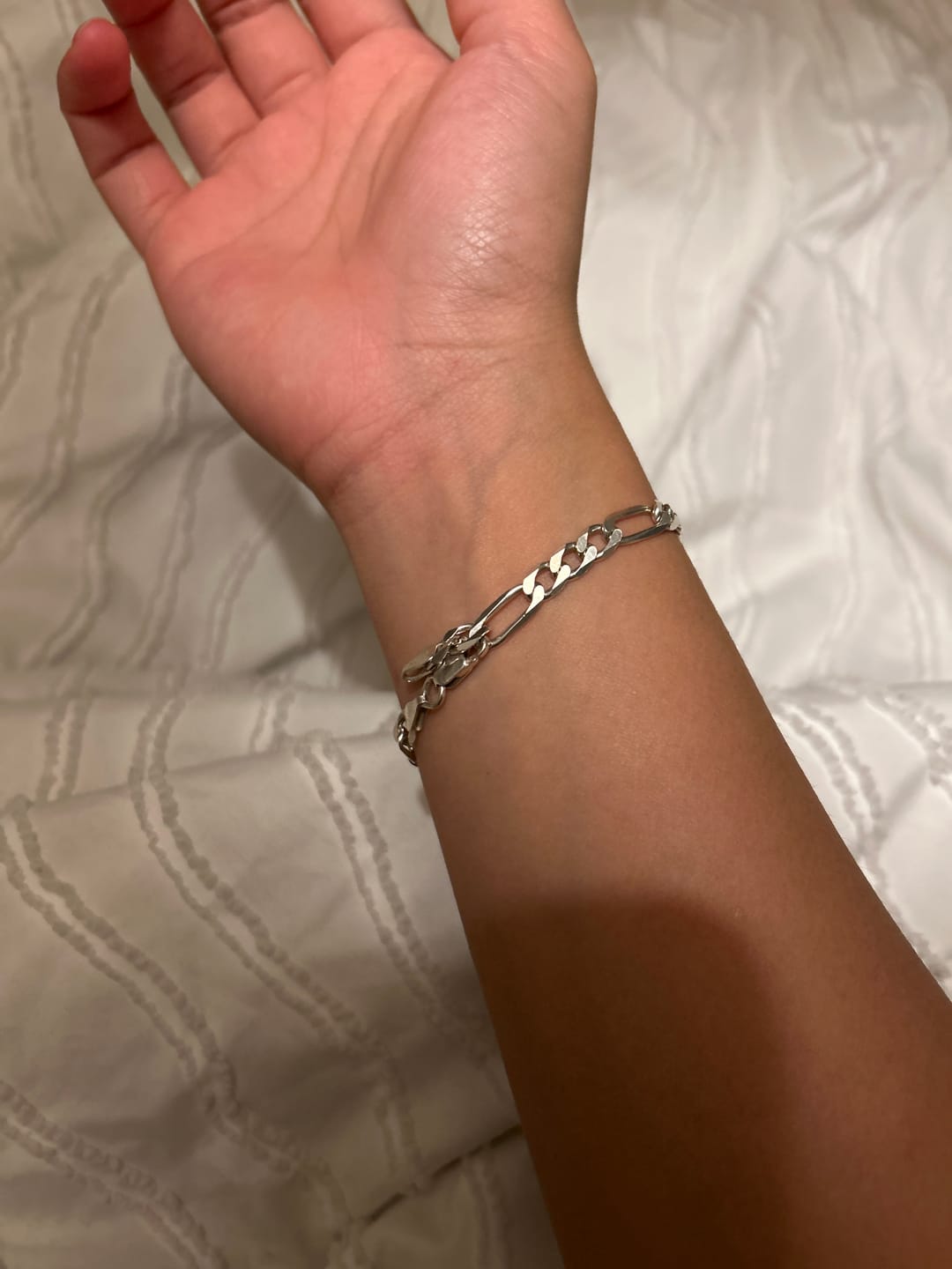 Customer photo review of SILVER FIGARO BRACELET