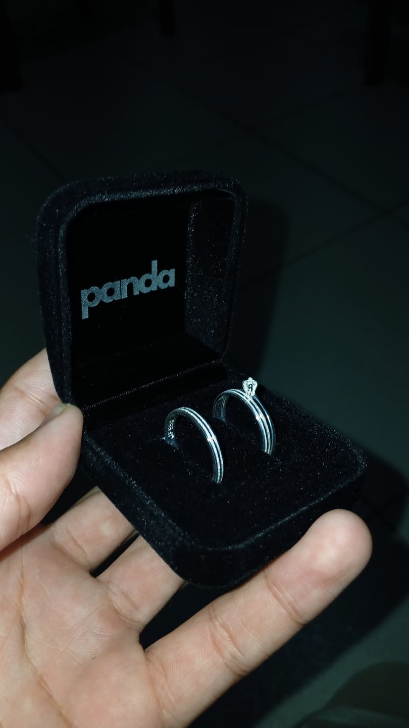 Customer photo review of Par de Alianças em Prata 950 2mm - Praga