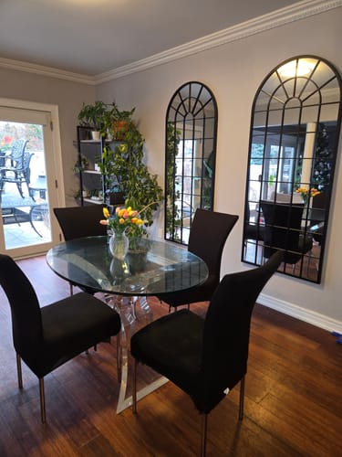 Customer photo review of Metal 6ft Window Arched Full Length Mirror