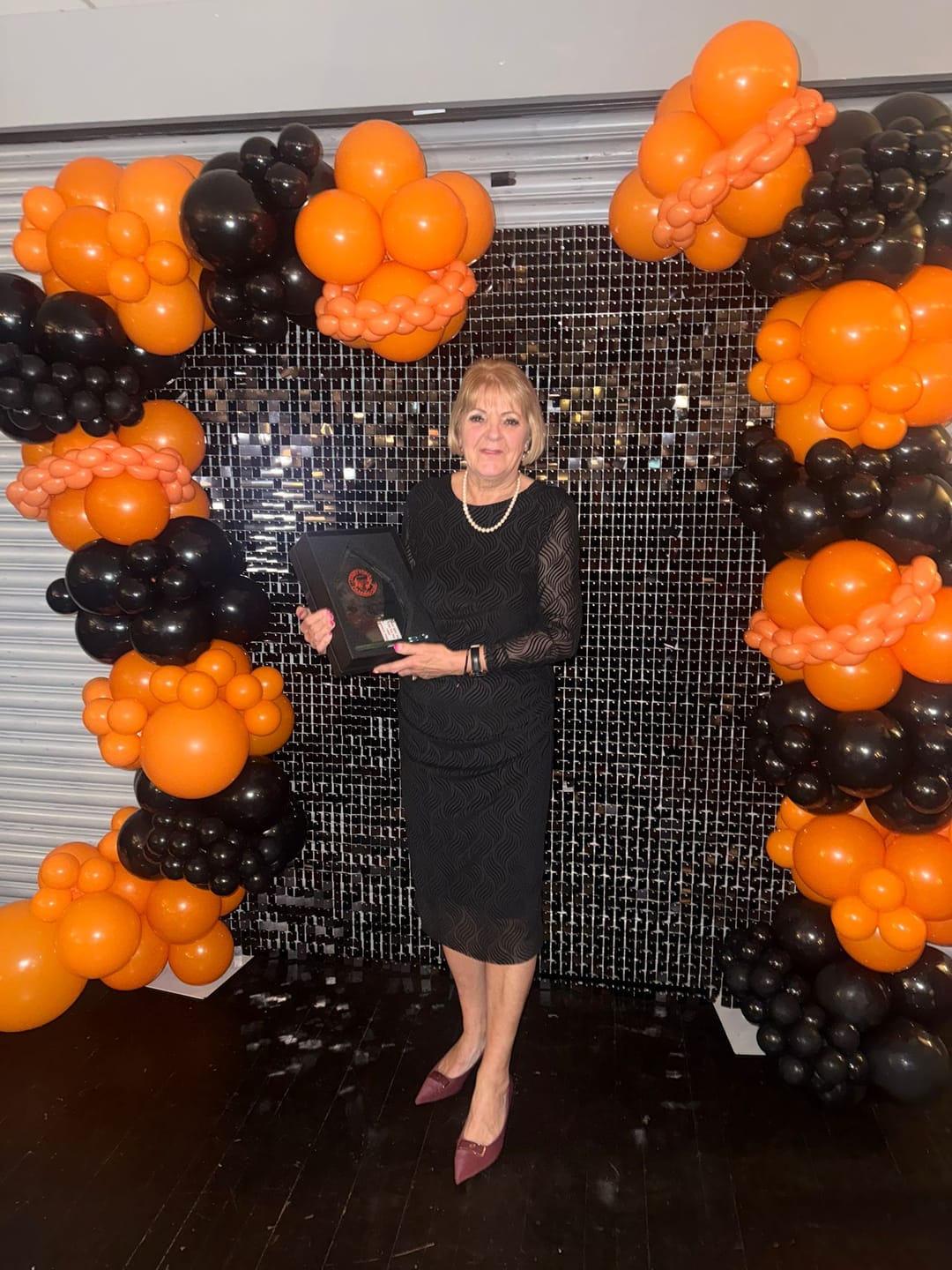 Customer photo review of Kayla Black Houndstooth Print Wrap Dress