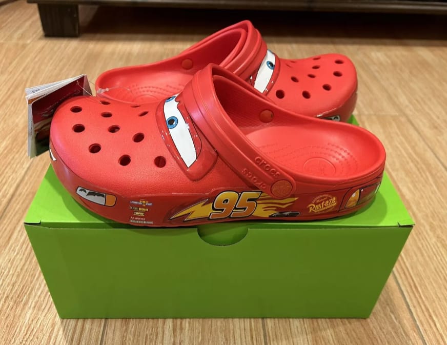 Customer photo review of Lightning McQueen Crocs – Red