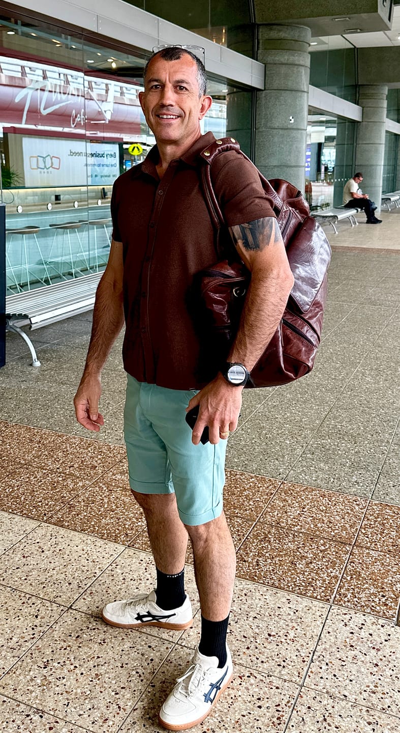 Customer photo review of Ultra-Stretch 9” Chino Shorts - Green