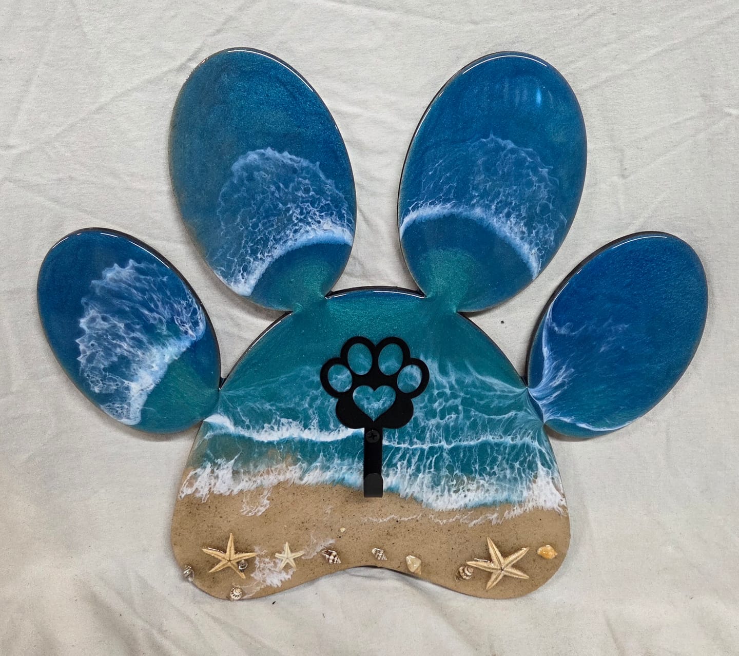 Customer photo review of Unfinished Wood Paw Print Shape - Pet Craft - up to 46"