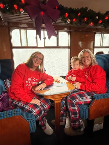 Customer photo review of Family Matching Christmas Polar Express Tartan Pyjamas