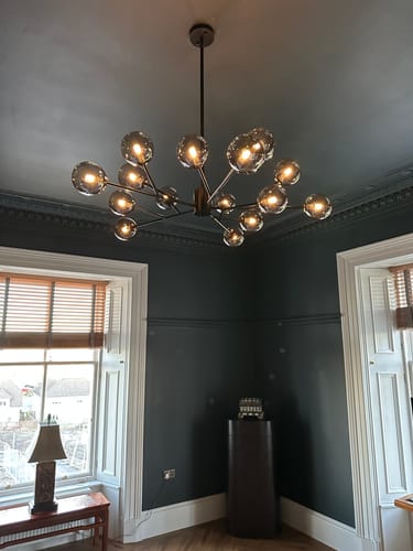 Customer photo review of 15-Light Sputnik Modern Sphere Chandelier