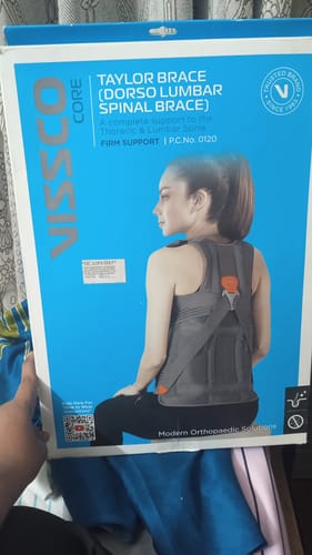 Customer photo review of Dorso Lumbar Spinal Brace (Taylor Brace) | Provides Firm Back Support to the Thoracic & Lumbar Spine (Grey)