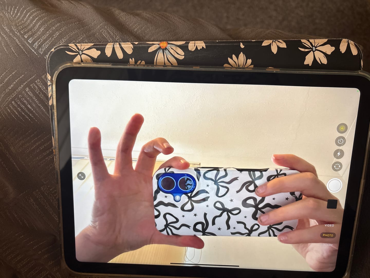 Customer photo review of Midnight Bows - Tough Phone Case