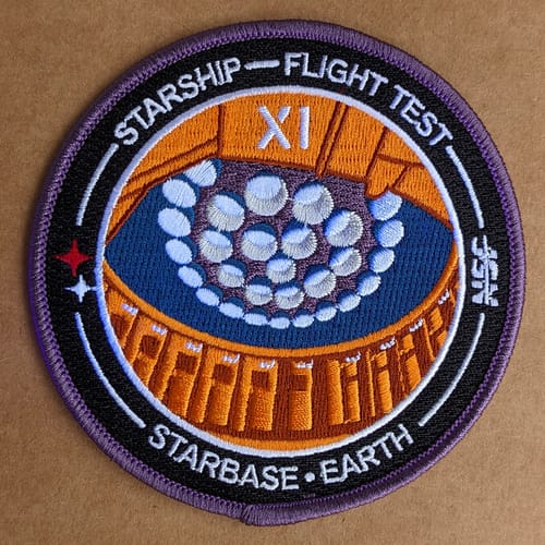 Customer photo review of Starship Flight 11 — Embroidered Collector's Mission Patch