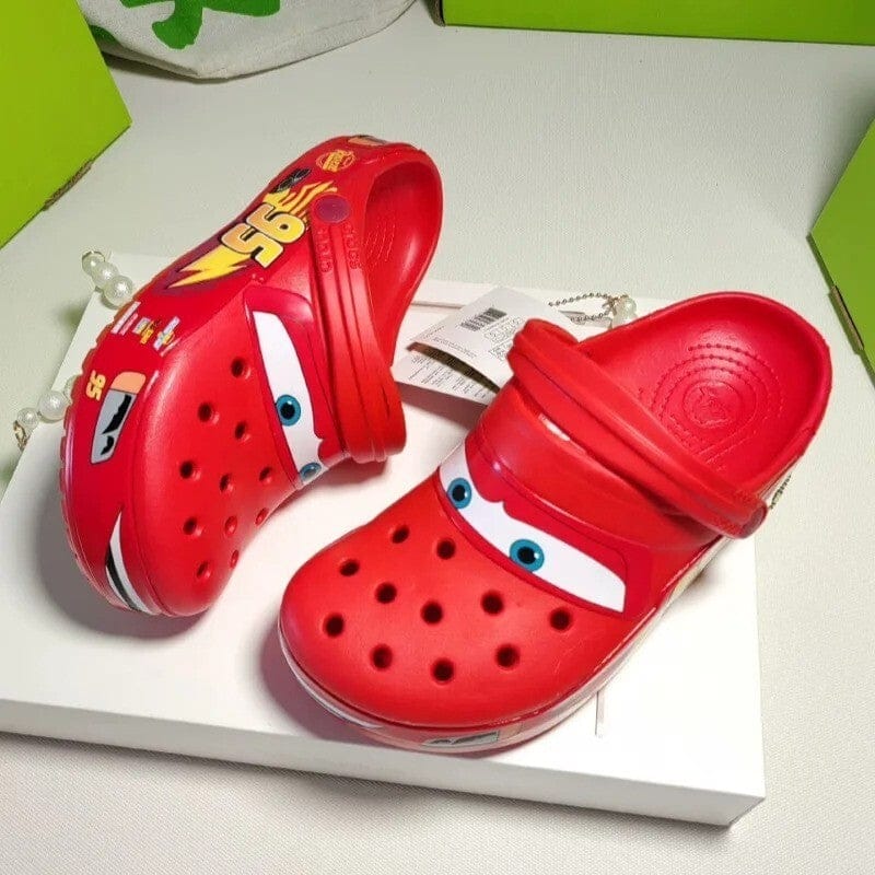 Customer photo review of Lightning McQueen Crocs – Red