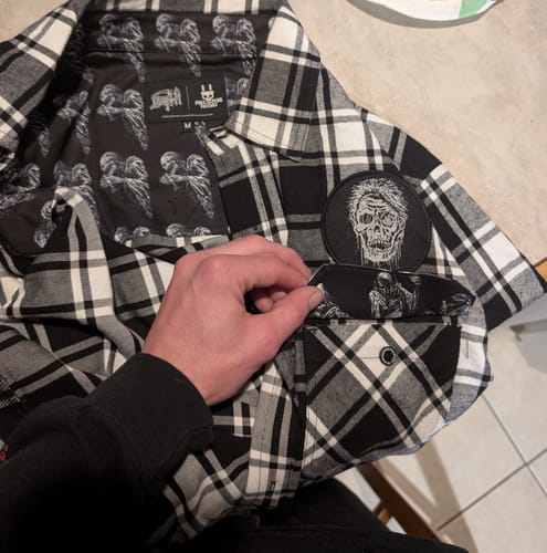 Customer photo review of Death - Scream Bloody Gore x Riddickart 38th Anniversary  - Flannel Shirt