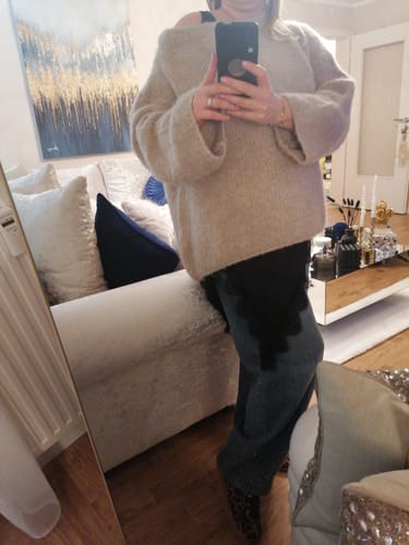 Customer photo review of Ultra-Soft Off-Shoulder Knit