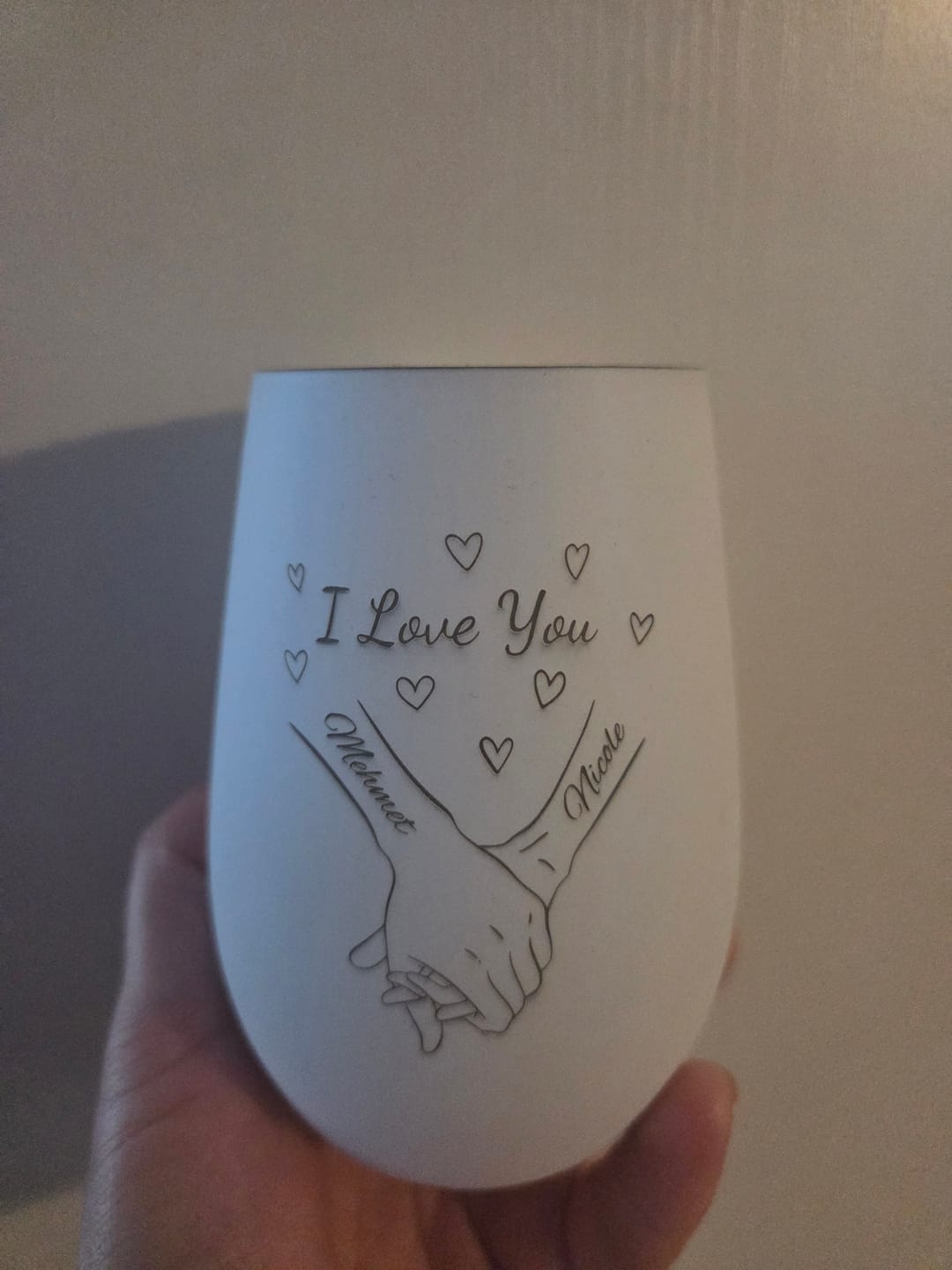Customer photo review of I love us - Personalisiertes Windlicht