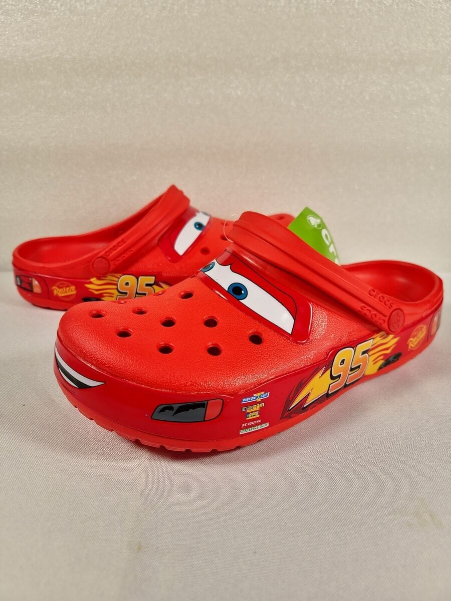 Customer photo review of Lightning McQueen Crocs – Red