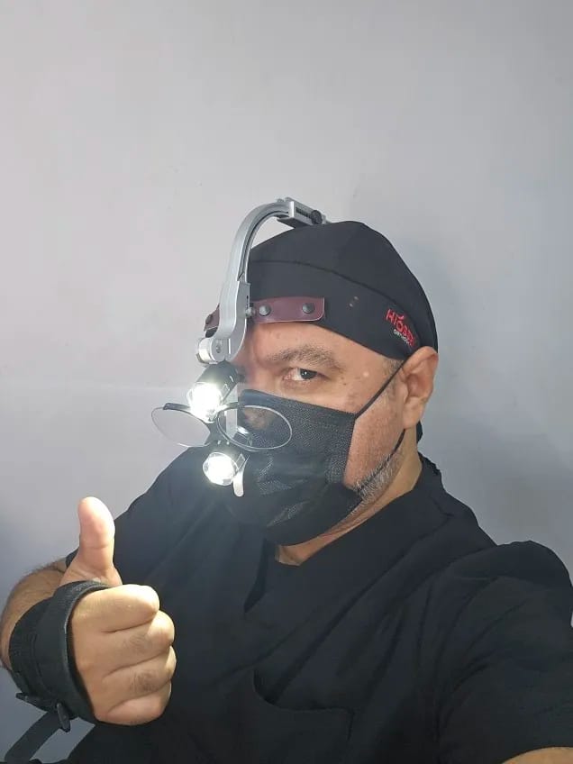 Customer photo review of Premium Headband Loupes