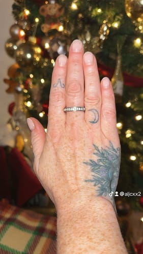 Customer photo review of Fidget stones ring silver