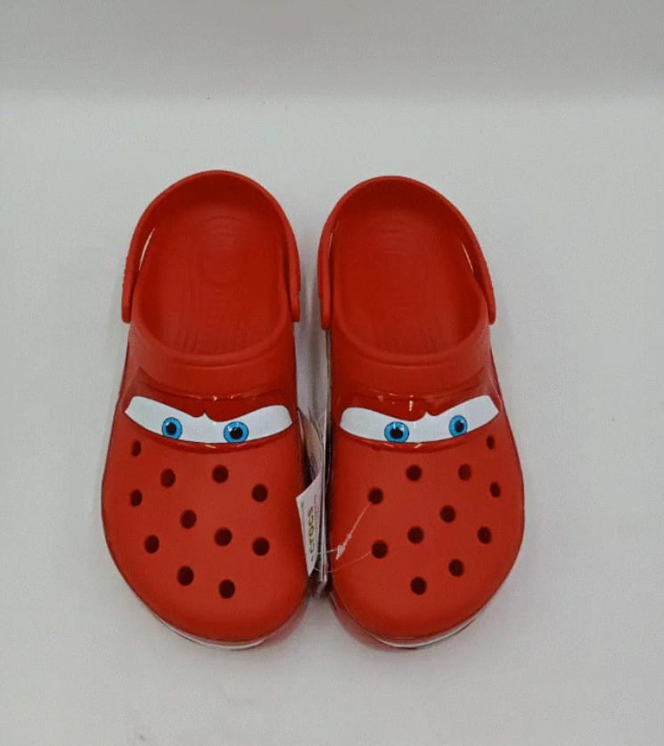 Customer photo review of Lightning McQueen Crocs – Red