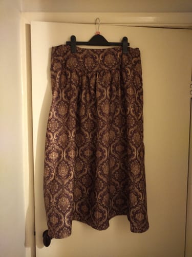 Customer photo review of 3 Metres Printed Cashmere Effect Fabric, 'Wine Baroque'- 45" Wide