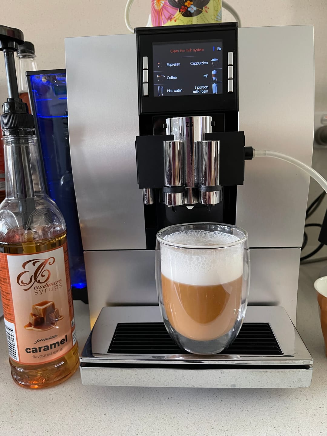 Customer photo review of Caramel Coffee Syrup