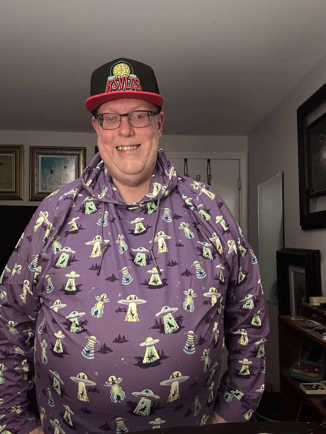 Customer photo review of Scream Me Up! – Performance Hoodie