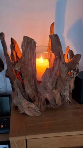 Customer photo review of Wurzel Kerzenständer VONDRO mit Glas