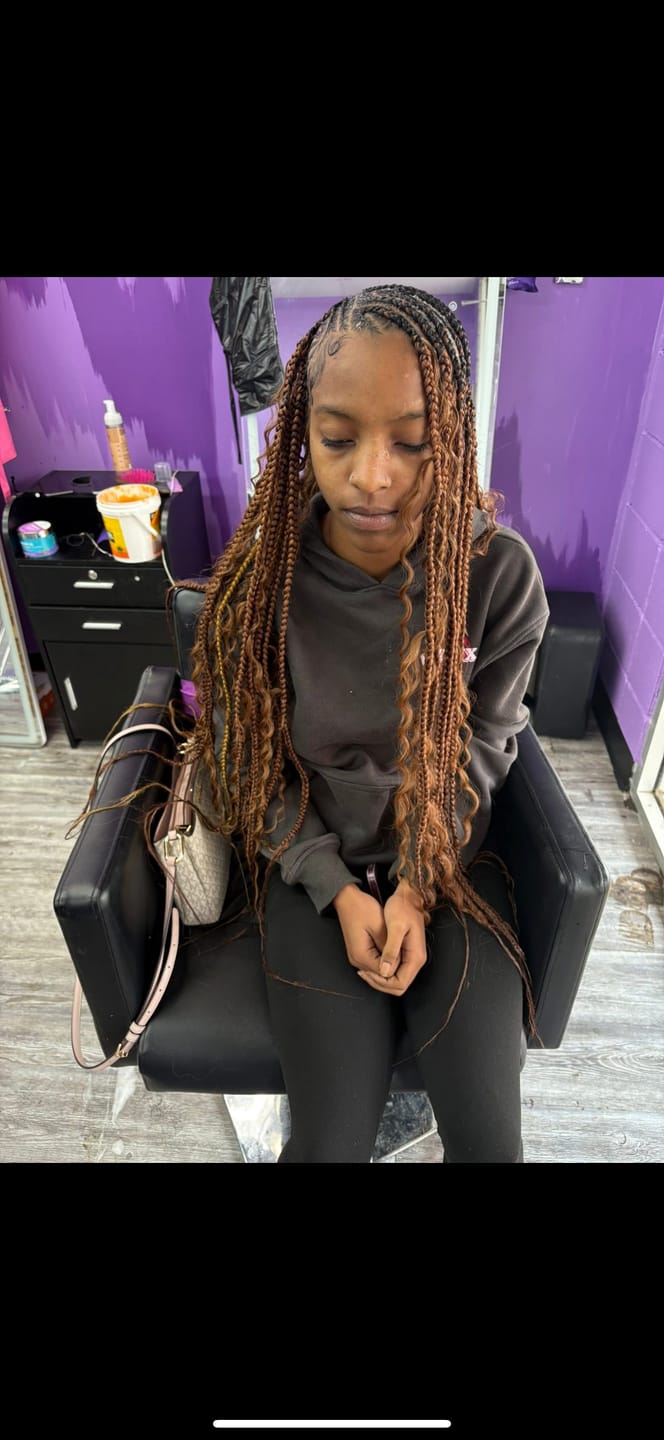 Customer photo review of OUTRE PURPLE PACK BRAZILIAN BUNDLE 100% HUMAN HAIR BLEND BRAID - PRE STRETCHED LOOSE DEEP BULK 18/24 inch