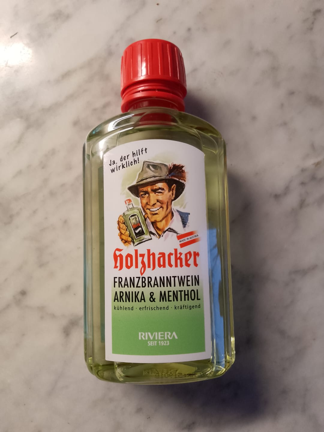 Customer photo review of Holzhacker Franzbranntwein Arnika & Menthol